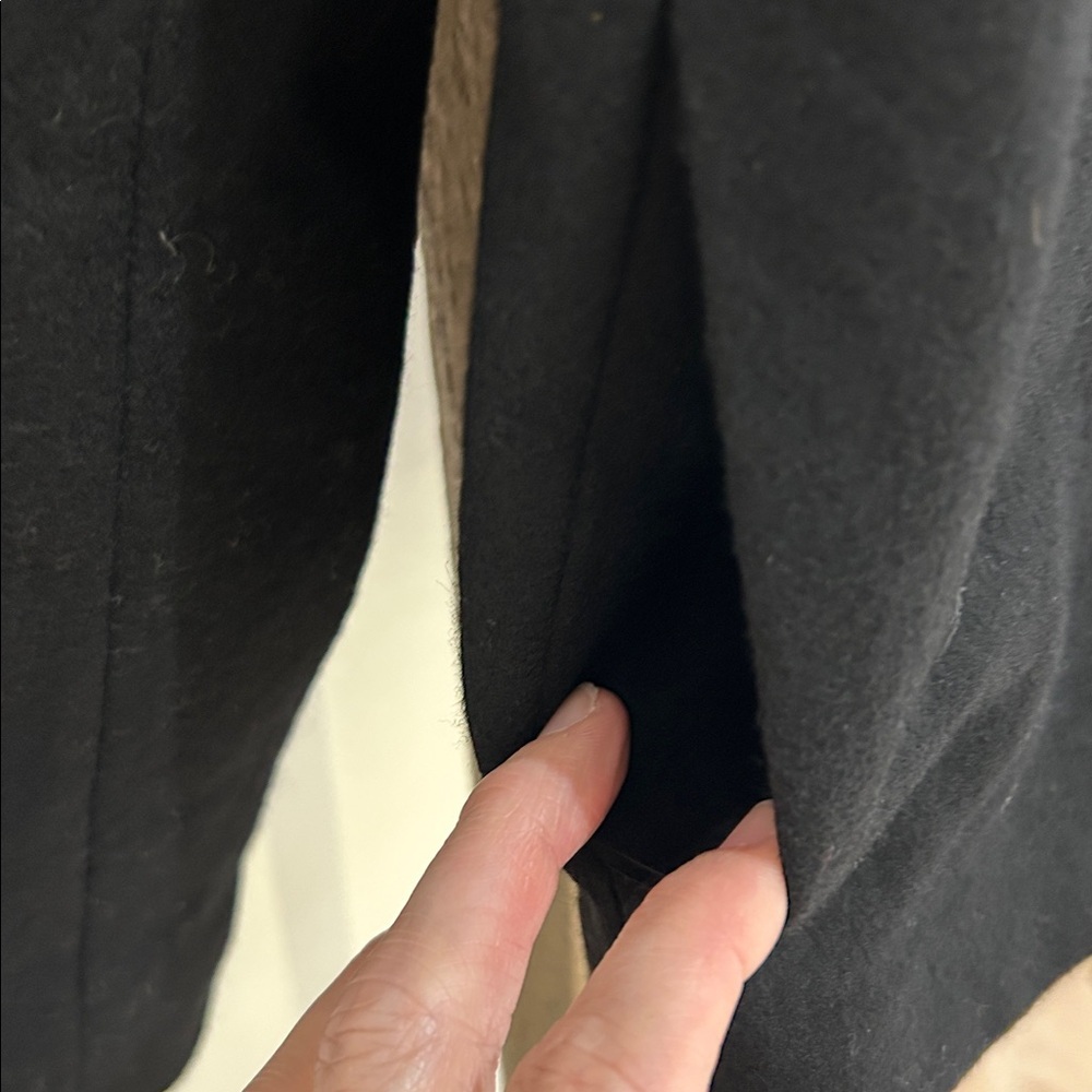 Industry Women's Black Ruffle Blazer Open Front One Hook Closure Pockets Size 10 - Picture 7 of 7